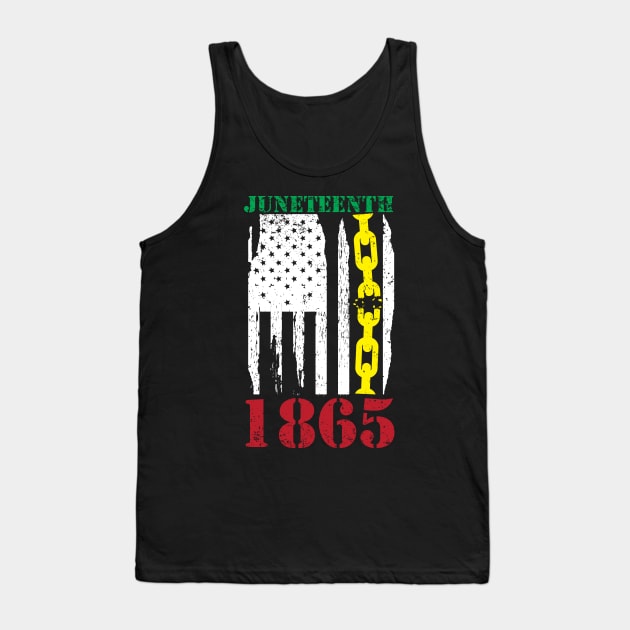 Juneteenth 1865 USA Flag Tank Top by thingsandthings